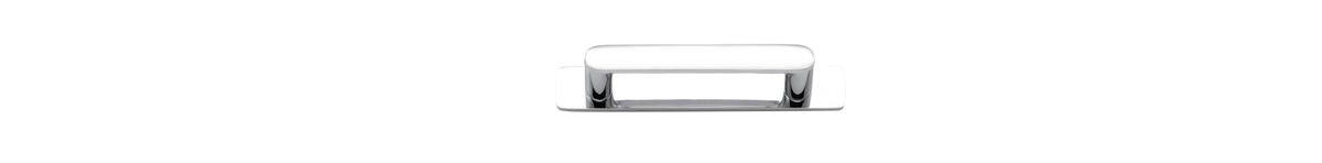 Iver Osaka Cabinet Pull Centre to Centre 96mm,128mm,160mm, 256mm Polished Chrome - With Backplate & No Backplate