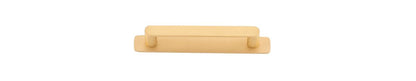 Iver Osaka Cabinet Pull Centre to Centre 96mm,128mm,160mm, 256mm Brushed Brass - With Backplate & No Backplate