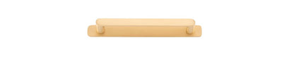 Iver Osaka Cabinet Pull Centre to Centre 96mm,128mm,160mm, 256mm Brushed Brass - With Backplate & No Backplate