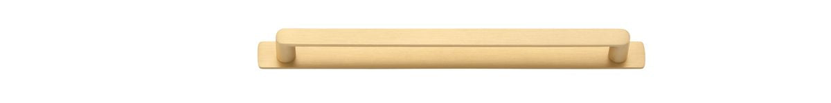 Iver Osaka Cabinet Pull Centre to Centre 96mm,128mm,160mm, 256mm Brushed Brass - With Backplate & No Backplate