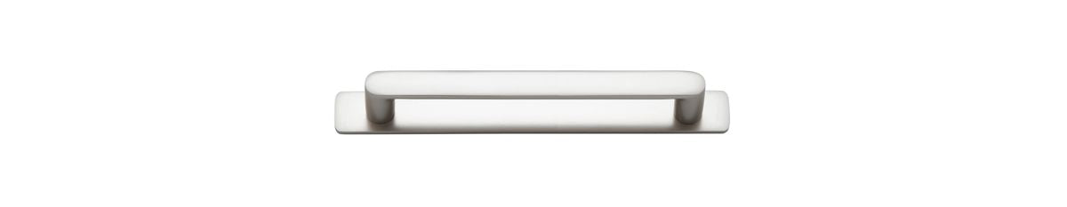 Iver Osaka Cabinet Pull Centre to Centre 96mm,128mm,160mm, 256mm Satin Nickel - With Backplate & No Backplate