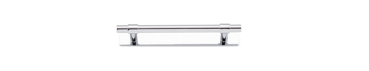 Iver Helsinki Cabinet Pull Centre to Centre 96mm,128mm,160mm, 256mm Polished Chrome - With Backplate & No Backplate