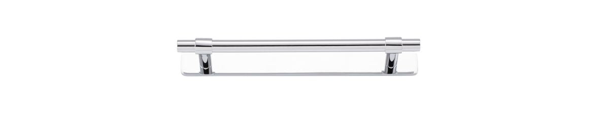 Iver Helsinki Cabinet Pull Centre to Centre 96mm,128mm,160mm, 256mm Polished Chrome - With Backplate & No Backplate