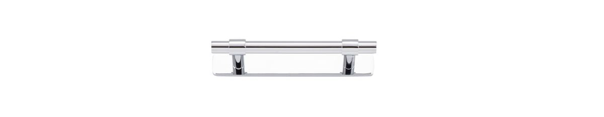 Iver Helsinki Cabinet Pull Centre to Centre 96mm,128mm,160mm, 256mm Polished Chrome - With Backplate & No Backplate