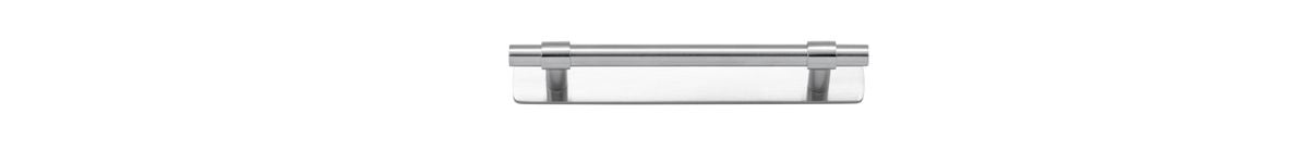 Iver Helsinki Cabinet Pull Centre to Centre 96mm,128mm,160mm, 256mm Brushed Chrome - With Backplate & No Backplate