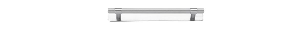 Iver Helsinki Cabinet Pull Centre to Centre 96mm,128mm,160mm, 256mm Brushed Chrome - With Backplate & No Backplate