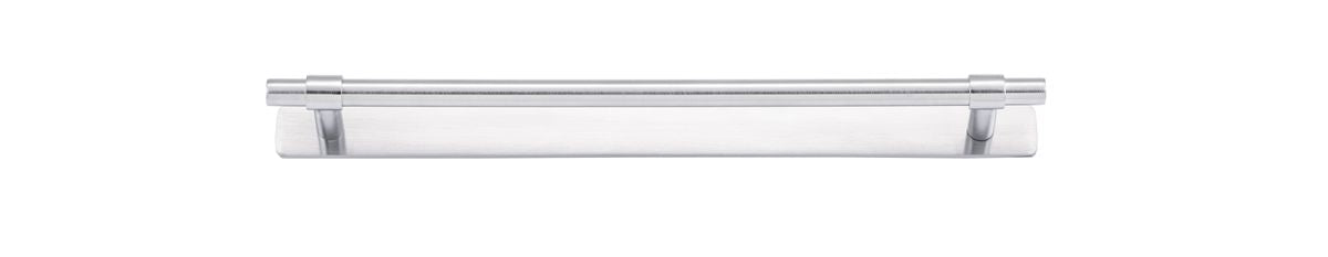 Iver Helsinki Cabinet Pull Centre to Centre 96mm,128mm,160mm, 256mm Brushed Chrome - With Backplate & No Backplate