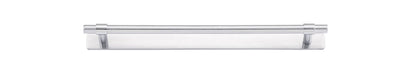 Iver Helsinki Cabinet Pull Centre to Centre 96mm,128mm,160mm, 256mm Brushed Chrome - With Backplate & No Backplate