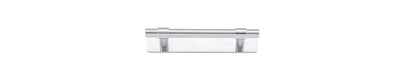 Iver Helsinki Cabinet Pull Centre to Centre 96mm,128mm,160mm, 256mm Brushed Chrome - With Backplate & No Backplate