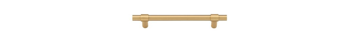 Iver Helsinki Cabinet Pull Centre to Centre 96mm,128mm,160mm, 256mm Brushed Brass - With Backplate & No Backplate