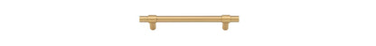 Iver Helsinki Cabinet Pull Centre to Centre 96mm,128mm,160mm, 256mm Brushed Brass - With Backplate & No Backplate