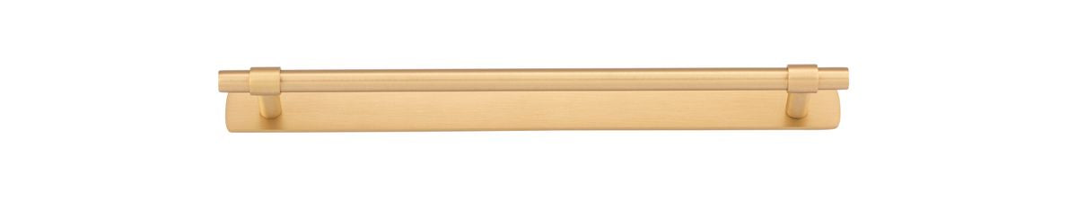 Iver Helsinki Cabinet Pull Centre to Centre 96mm,128mm,160mm, 256mm Brushed Brass - With Backplate & No Backplate