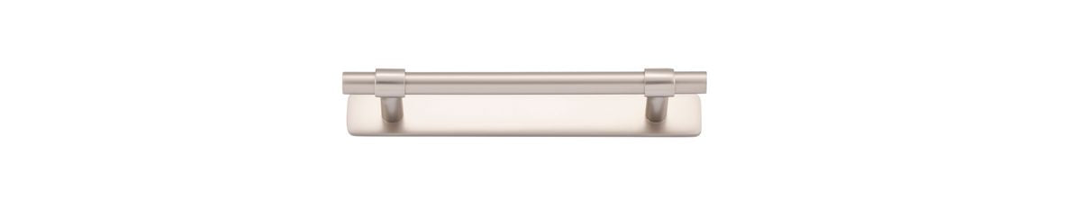 Iver Helsinki Cabinet Pull Centre to Centre 96mm,128mm,160mm, 256mm Satin Nickel - With Backplate & No Backplate
