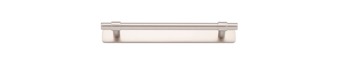Iver Helsinki Cabinet Pull Centre to Centre 96mm,128mm,160mm, 256mm Satin Nickel - With Backplate & No Backplate
