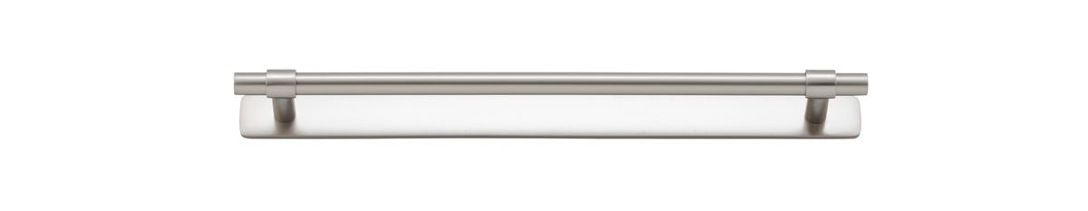 Iver Helsinki Cabinet Pull Centre to Centre 96mm,128mm,160mm, 256mm Satin Nickel - With Backplate & No Backplate