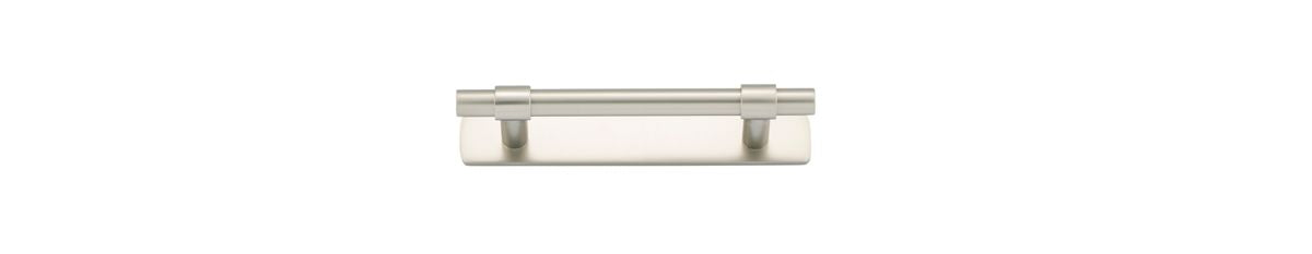Iver Helsinki Cabinet Pull Centre to Centre 96mm,128mm,160mm, 256mm Satin Nickel - With Backplate & No Backplate