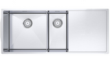 BURNS & FERALL  DBL BOWL HAND MADE, 470 x 420 x 210 & 255 x 420 x 180 LEFT HAND / RIGHT HAND STAINLESS STEEL