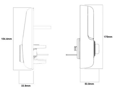 YALE ASSURE KEYED SMART-READY LOCK WITH ALEXANDER & MAYFAIR GRIPSET SATIN NICKEL & MATT BLACK