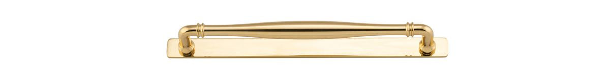 Iver Sarlat Cabinet Pull Centre to Centre 128mm,160mm,256mm, 320mm,450mm Polished Brass - With Backplate & No Backplate