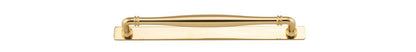 Iver Sarlat Cabinet Pull Centre to Centre 128mm,160mm,256mm, 320mm,450mm Polished Brass - With Backplate & No Backplate