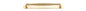 Iver Sarlat Cabinet Pull Centre to Centre 128mm,160mm,256mm, 320mm,450mm Polished Brass - With Backplate & No Backplate
