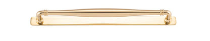 Iver Sarlat Cabinet Pull Centre to Centre 128mm,160mm,256mm, 320mm,450mm Polished Brass - With Backplate & No Backplate