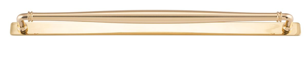 Iver Sarlat Cabinet Pull Centre to Centre 128mm,160mm,256mm, 320mm,450mm Polished Brass - With Backplate & No Backplate