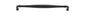 Iver Sarlat Cabinet Pull Centre to Centre 128mm,160mm,256mm, 320mm,450mm Matt Black - With Backplate & No Backplate