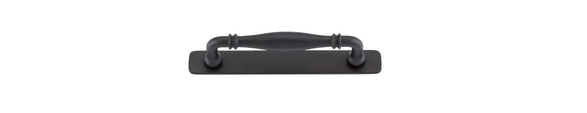 Iver Sarlat Cabinet Pull Centre to Centre 128mm,160mm,256mm, 320mm,450mm Matt Black - With Backplate & No Backplate