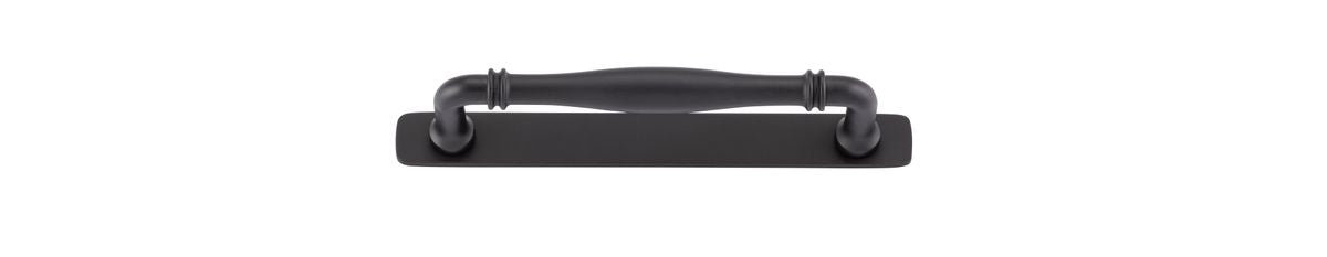 Iver Sarlat Cabinet Pull Centre to Centre 128mm,160mm,256mm, 320mm,450mm Matt Black - With Backplate & No Backplate