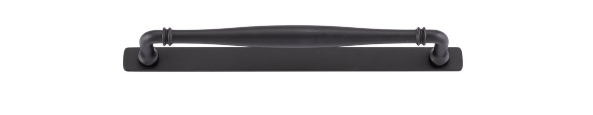 Iver Sarlat Cabinet Pull Centre to Centre 128mm,160mm,256mm, 320mm,450mm Matt Black - With Backplate & No Backplate