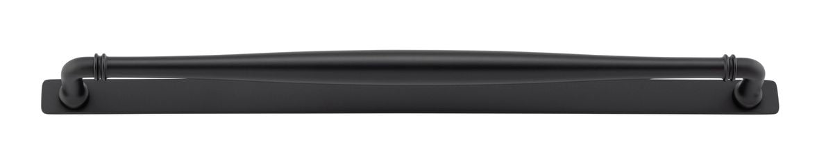 Iver Sarlat Cabinet Pull Centre to Centre 128mm,160mm,256mm, 320mm,450mm Matt Black - With Backplate & No Backplate