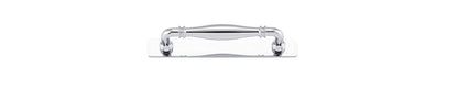 Iver Sarlat Cabinet Pull Centre to Centre 128mm,160mm,256mm, 320mm,450mm Polished Chrome- With Backplate & No Backplate