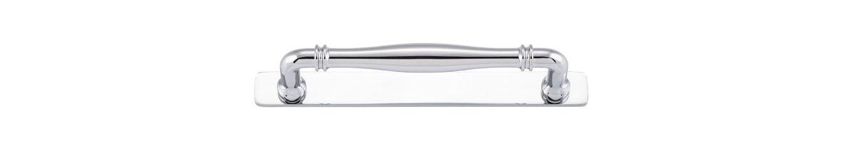 Iver Sarlat Cabinet Pull Centre to Centre 128mm,160mm,256mm, 320mm,450mm Polished Chrome- With Backplate & No Backplate