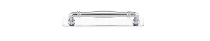 Iver Sarlat Cabinet Pull Centre to Centre 128mm,160mm,256mm, 320mm,450mm Polished Chrome- With Backplate & No Backplate