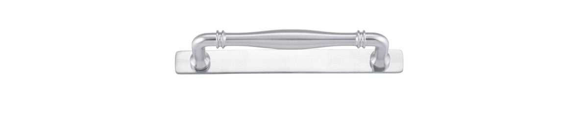 Iver Sarlat Cabinet Pull Centre to Centre 128mm,160mm, 256mm,320mm,450mm Brushed Chrome- With Backplate & No Backplate