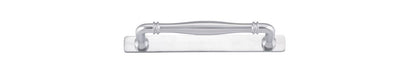 Iver Sarlat Cabinet Pull Centre to Centre 128mm,160mm, 256mm,320mm,450mm Brushed Chrome- With Backplate & No Backplate