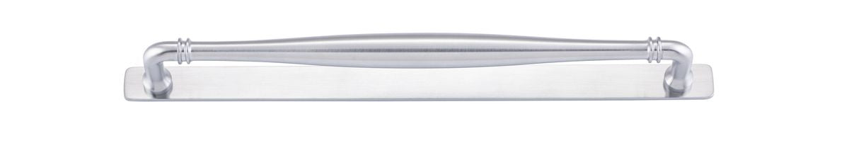 Iver Sarlat Cabinet Pull Centre to Centre 128mm,160mm, 256mm,320mm,450mm Brushed Chrome- With Backplate & No Backplate