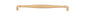 Iver Sarlat Cabinet Pull Centre to Centre 128mm,160mm, 256mm,320mm,450mm Brushed Brass - With Backplate & No Backplate