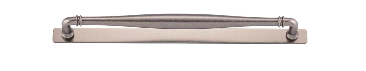 Iver Sarlat Cabinet Pull Centre to Centre 128mm,160mm,256mm, 320mm,450mm Distressed Nickel- With Backplate & No Backplate