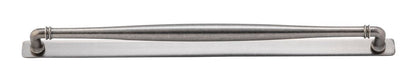 Iver Sarlat Cabinet Pull Centre to Centre 128mm,160mm,256mm, 320mm,450mm Distressed Nickel- With Backplate & No Backplate
