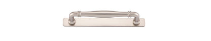Iver Sarlat Cabinet Pull Centre to Centre 128mm,160mm,256mm, 320mm,450mm Satin Nickel - With Backplate & No Backplate