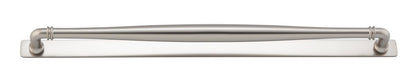 Iver Sarlat Cabinet Pull Centre to Centre 128mm,160mm,256mm, 320mm,450mm Satin Nickel - With Backplate & No Backplate