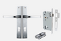 Iver Annecy Door Lever 12208 Rectangular Backplate Brushed Chrome - Passage ,Privacy & Entrance