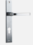 Iver Annecy Door Lever 12208 Rectangular Backplate Brushed Chrome - Passage ,Privacy & Entrance