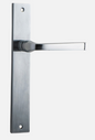 Iver Annecy Door Lever 12208 Rectangular Backplate Brushed Chrome - Passage ,Privacy & Entrance