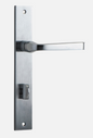 Iver Annecy Door Lever 12208 Rectangular Backplate Brushed Chrome - Passage ,Privacy & Entrance