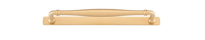 Iver Sarlat Cabinet Pull Centre to Centre 128mm,160mm, 256mm,320mm,450mm Brushed Brass - With Backplate & No Backplate