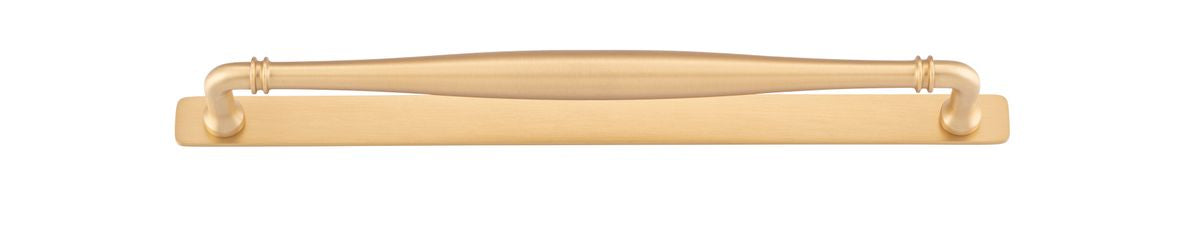Iver Sarlat Cabinet Pull Centre to Centre 128mm,160mm, 256mm,320mm,450mm Brushed Brass - With Backplate & No Backplate