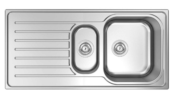 BURNS & FERALL EURONOX SINGLE & DOUBLE BOWL WITH  DRAINER & 1/4 WITH  DRAINER - STAINLESS STEEL